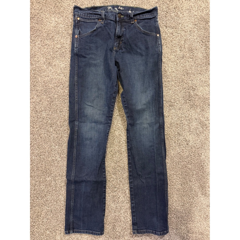 Wrangler Jeans Mens 30x34 Blue Retro Straight Leg Stretch Dark Wash 88MWZDW